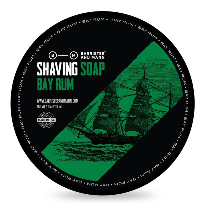 Сапун за бръснене Barrister and Mann Bay Rom 118 мл, за мъже, нормален тип кожа