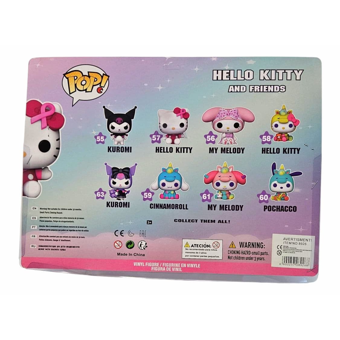 Set 4 Figurine Hello Kitty and friends, Hello Kitty, multicolor, 6