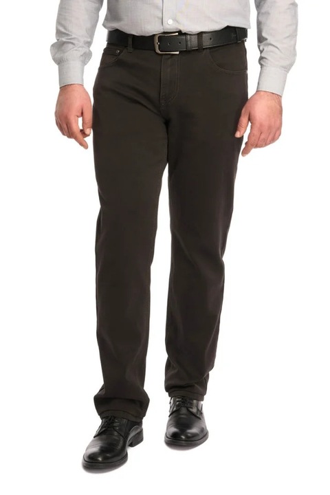 Klasszikus férfi nadrág, egyenes szabással, Barna