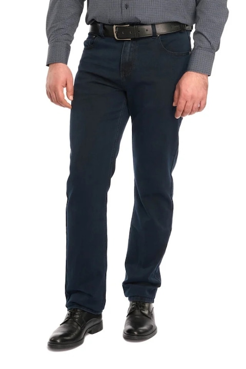 Pantaloni barbatesti clasici croiala dreapta, bleumarin, W42