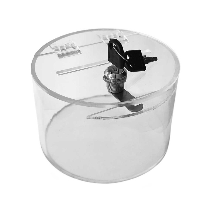 Urna donatii cilindrica UCL1510 Φ 15 cm h 10 cm