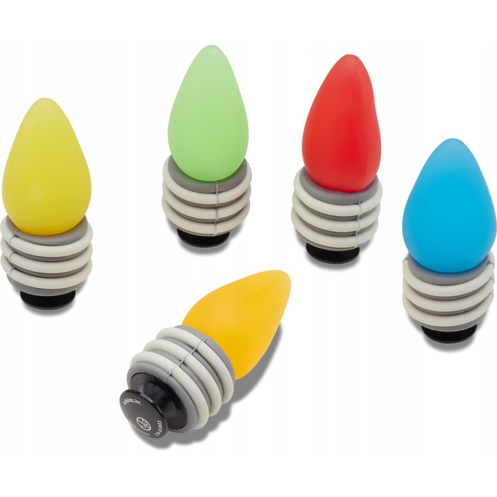 Crocs, Accesoriu incaltaminte Jibbitz, LED Holiday Lights, 5 bucati, Multicolor