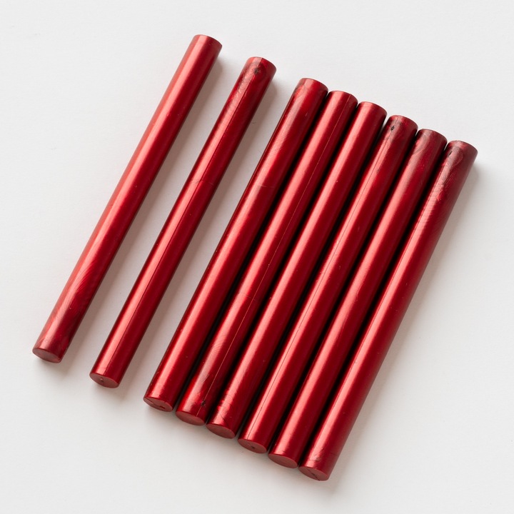Batoane ceara pentru sigilii de ceara, Mariart, culoare Rosu Flame red, diametru 11mm, cantitate pentru 70 sigilii, invitatii nunta, botez, artizanat, plicuri, papetarie evenimente
