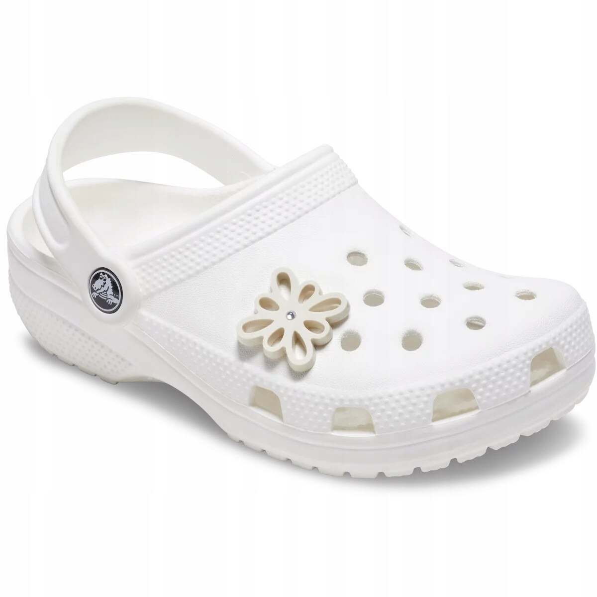 Crocs, Accesoriu incaltaminte Jibbitz, Cutout White Flower