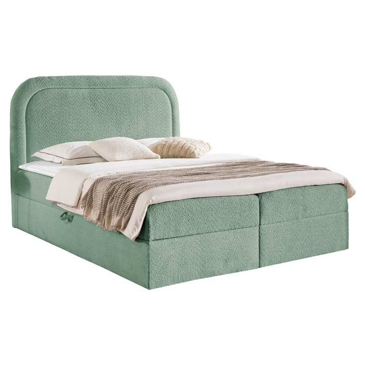 Pat boxspring Bukirt 180x200, MIRJAN 24, menta, 208x184x122 cm