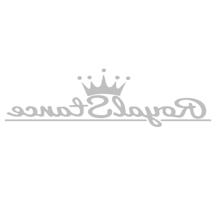 Sticker Royal Stance pentru lipit pe interior parbriz sau luneta, gri, 30x8.5cm