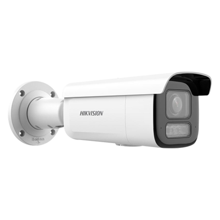 IP камера 8MP, AcuSense, обектив VF 2.8-12mm, IR 60m, WL 60m, Audio, Alarm, IK10 - HIKVISION DS-2CD2683G2-LIZS2U-SL(2.8-12mm)