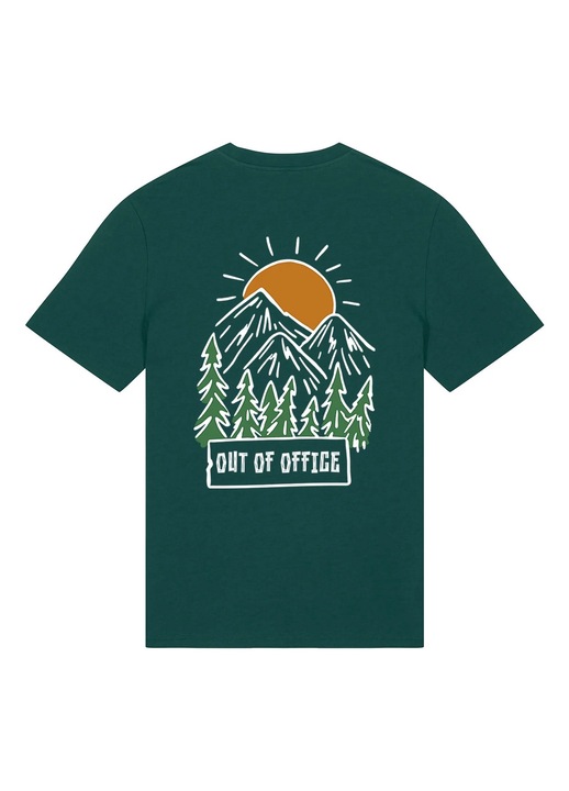 Унисекс тениска Empath, Out of office модел, 100% органичен памук, Glazed Green, M