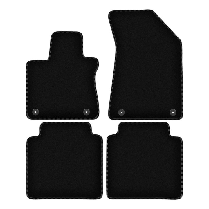 Set BASIC covorase auto, 4 bucati, presuri auto, pentru:: MG HS II (2024-) SUV negru