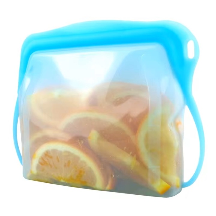 Punga reutilizabila pentru alimente, 500 ml, Bleu