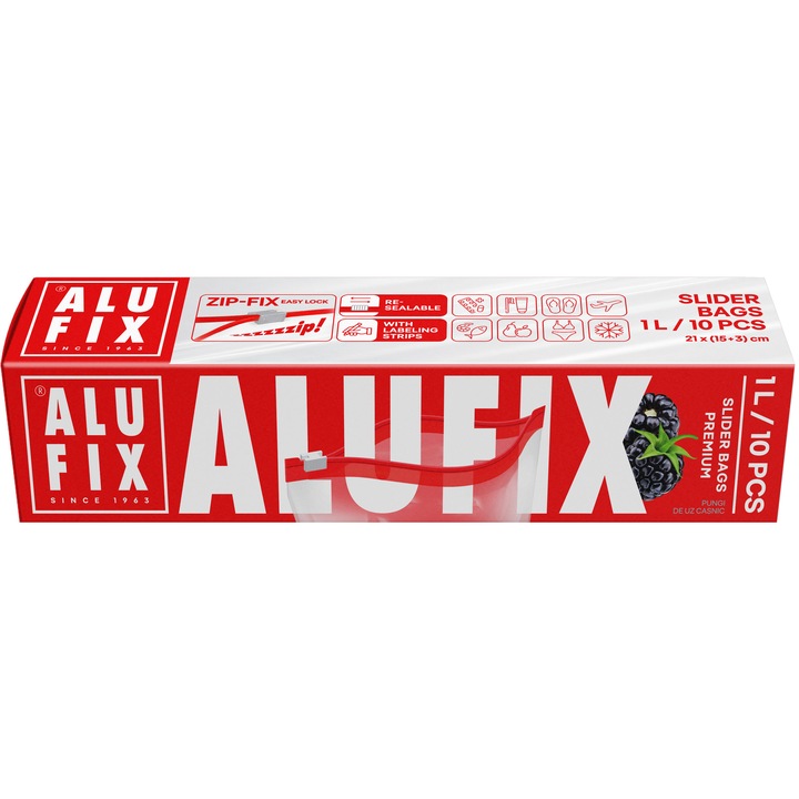 ALUFIX Pungi ZIP 1L 10 buc