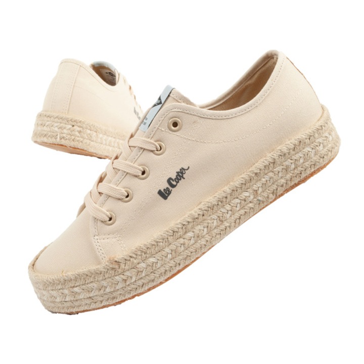 Tenisi espadrile dama Lee Cooper [LCW-25-44-3215L] Platforma, bej, Bej