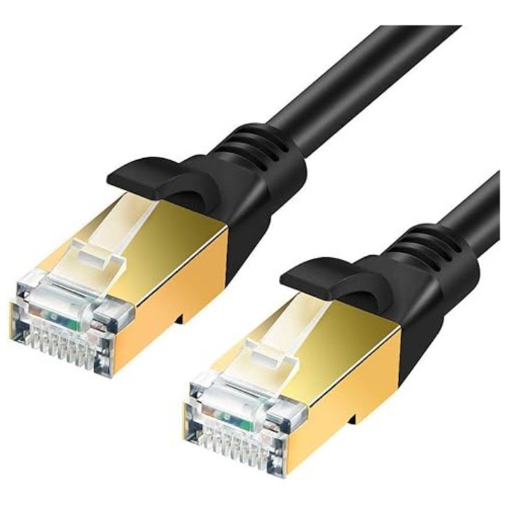 Shuliancable Cat 8 мрежов кабел 40 Gbps високоскоростен стандартен 8.1 Gigabit Ethernet LAN кабел за свързване RJ45 3M