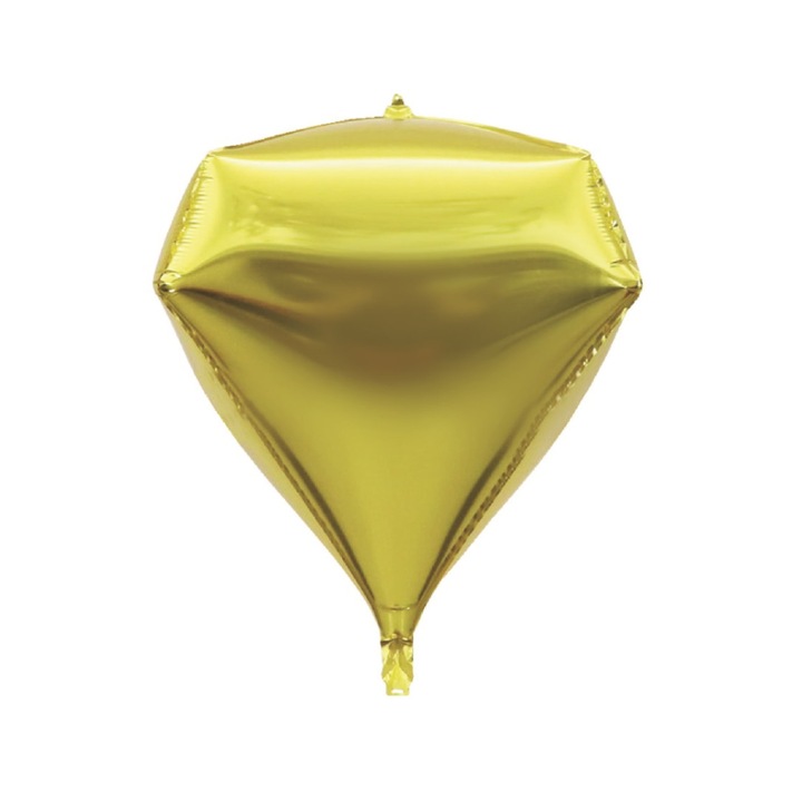 Balon party, folie metalizata auriu, 68 cm, diamant