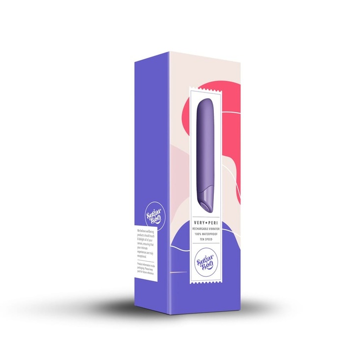 Вибратор Rocks-Off, SugarBoo, Силикон/ABS, Водоустойчив, 16-20 см, Диаметър 3-3,4 см, Лилав