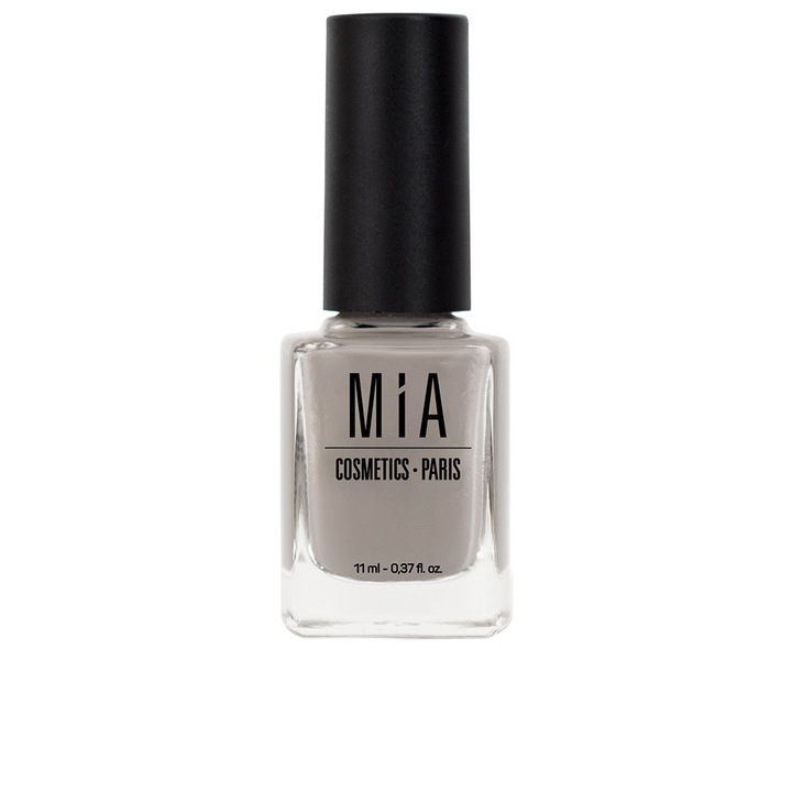 Lac de unghii Mia Cosmetics Paris Moonstone, finish lucios, pigment concentrat, gri-bej, 11 ml