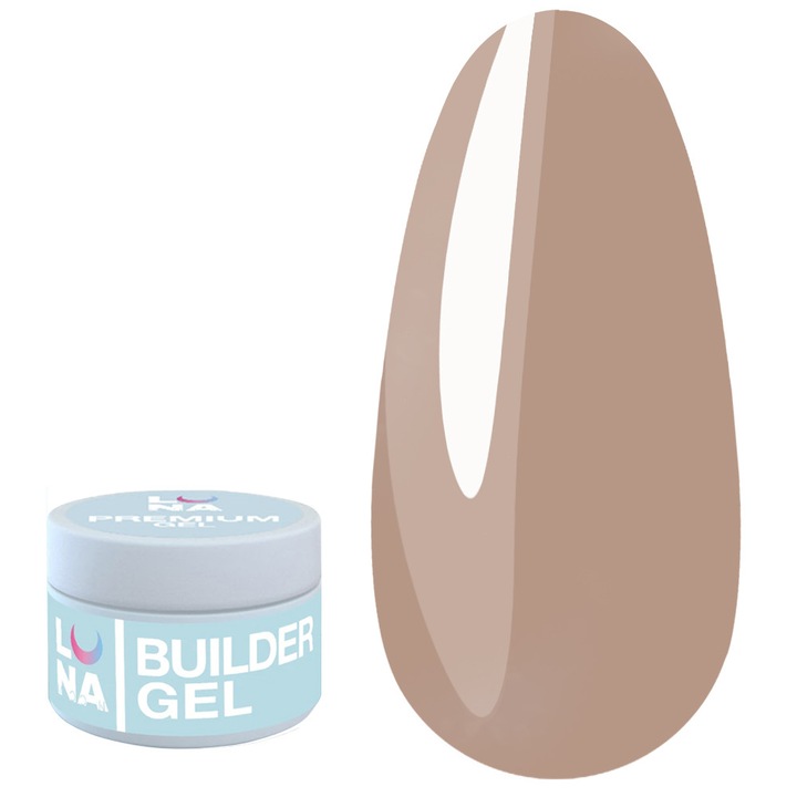 Гел за удължаване на нокти LUNA Premium №10, Peach Beige, 15 мл