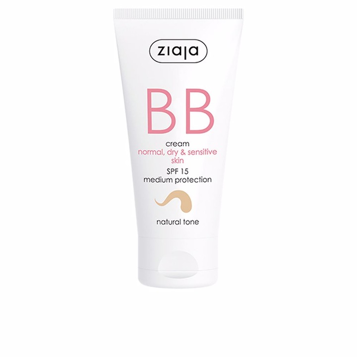 Фон дьо тен Ziaja BB CREAM, За нормална, Суха и чувствителна кожа, SPF15, 50 мл