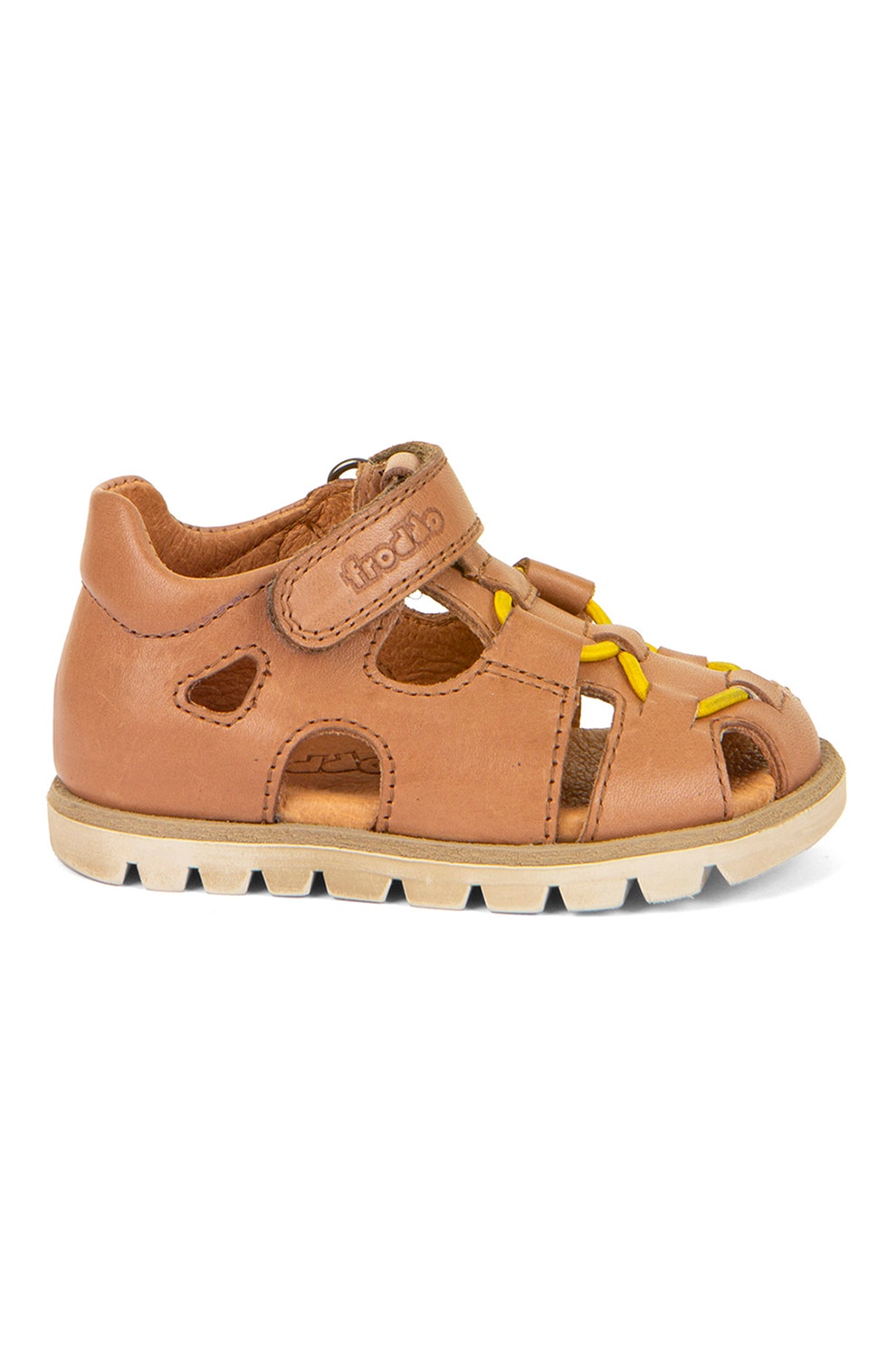 Froddo, Sandale din piele cu inchidere velcro, Caramel, 20 EU