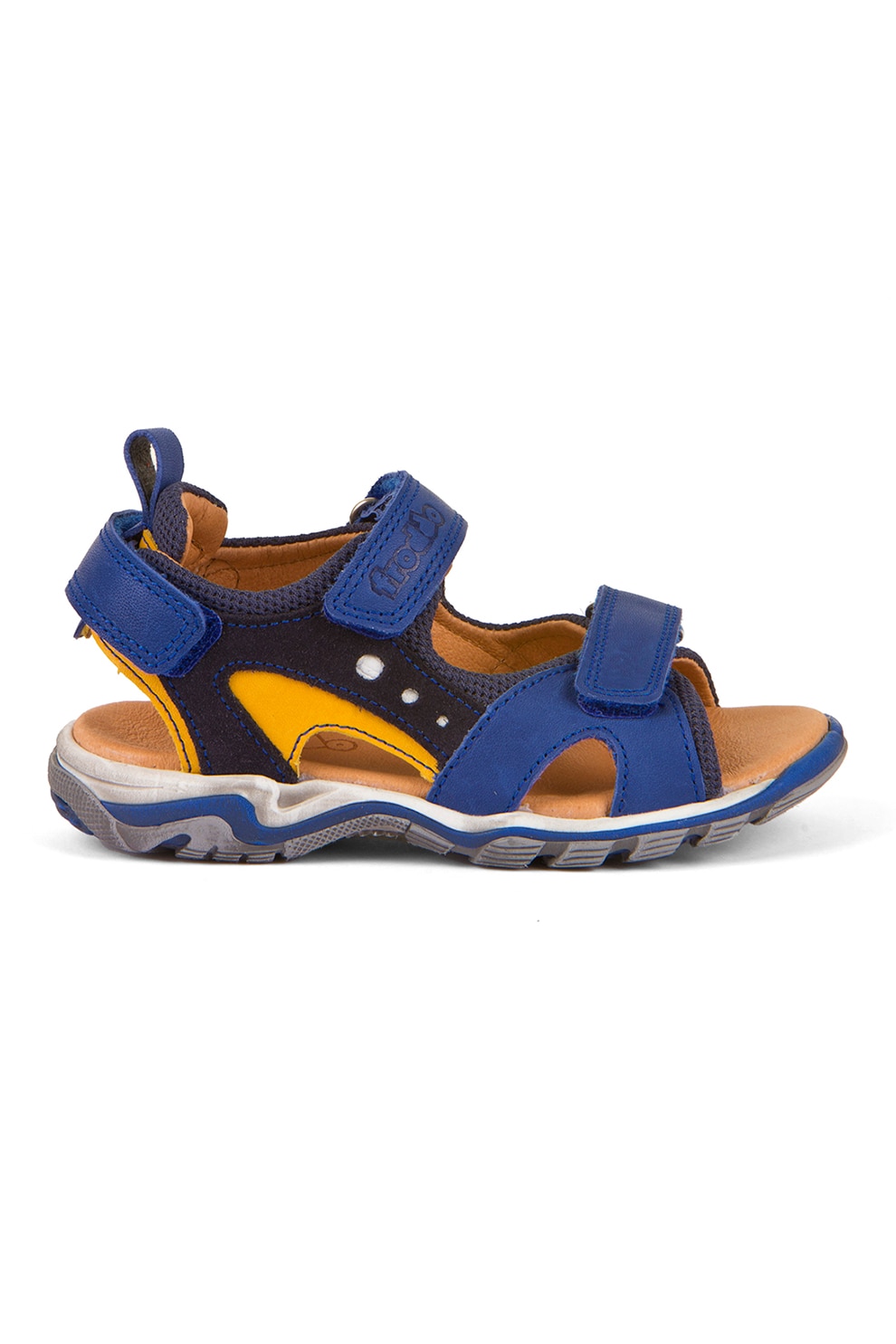 Froddo, Sandale din piele cu inchidere velcro, Albastru ultramarin, Albastru royal, 22 EU