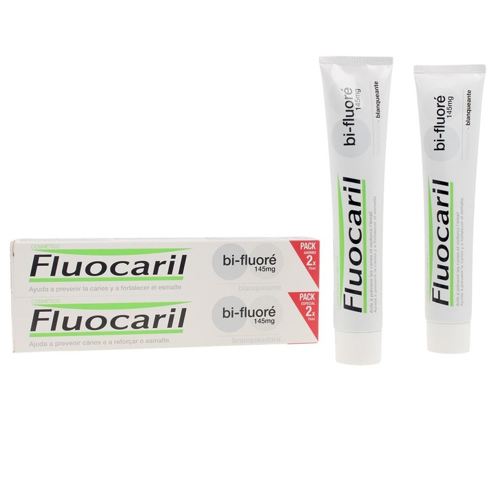 Fluocaril BI-FLUORE fogkrém 145mg, fehérítő, 2 x 75 ml