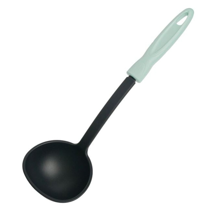 Polonic 30.5cm din Plastic Antracit cu Maner Verde Menta