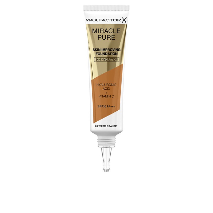 Fond de ten Max Factor Miracle Pure 30 ml, 24h hidratare, SPF30, nuanta #89