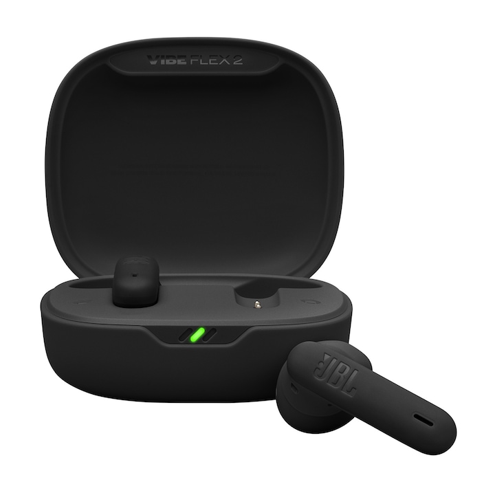 Casti In-Ear JBL Vibe Flex 2, True Wireless, Bluetooth, Autonomie 40 ore, Multi-Point, Negru