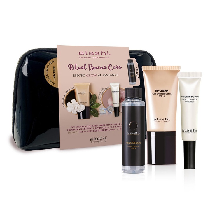 Set fond de ten Atashi DD Cream Instant Glow Effect, 4 buc