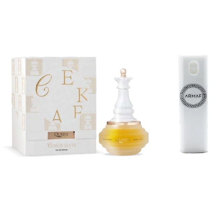 Комплект парфюмна вода Armaf Check Mate Queen за жени 100 ml с комплект за пътуване за многократно пълнене 10 ml