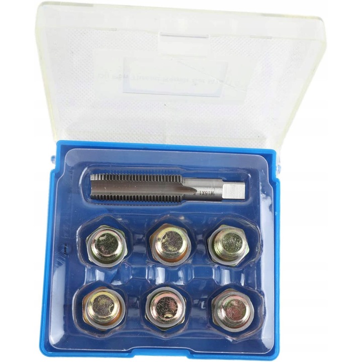 Set De Reparare Pentru Filetele Dopurilor De Carter, Asta, M13, 6 Dopuri Cu Garnituri M13, Filetator, Pentru Masini Personale Si Comerciale