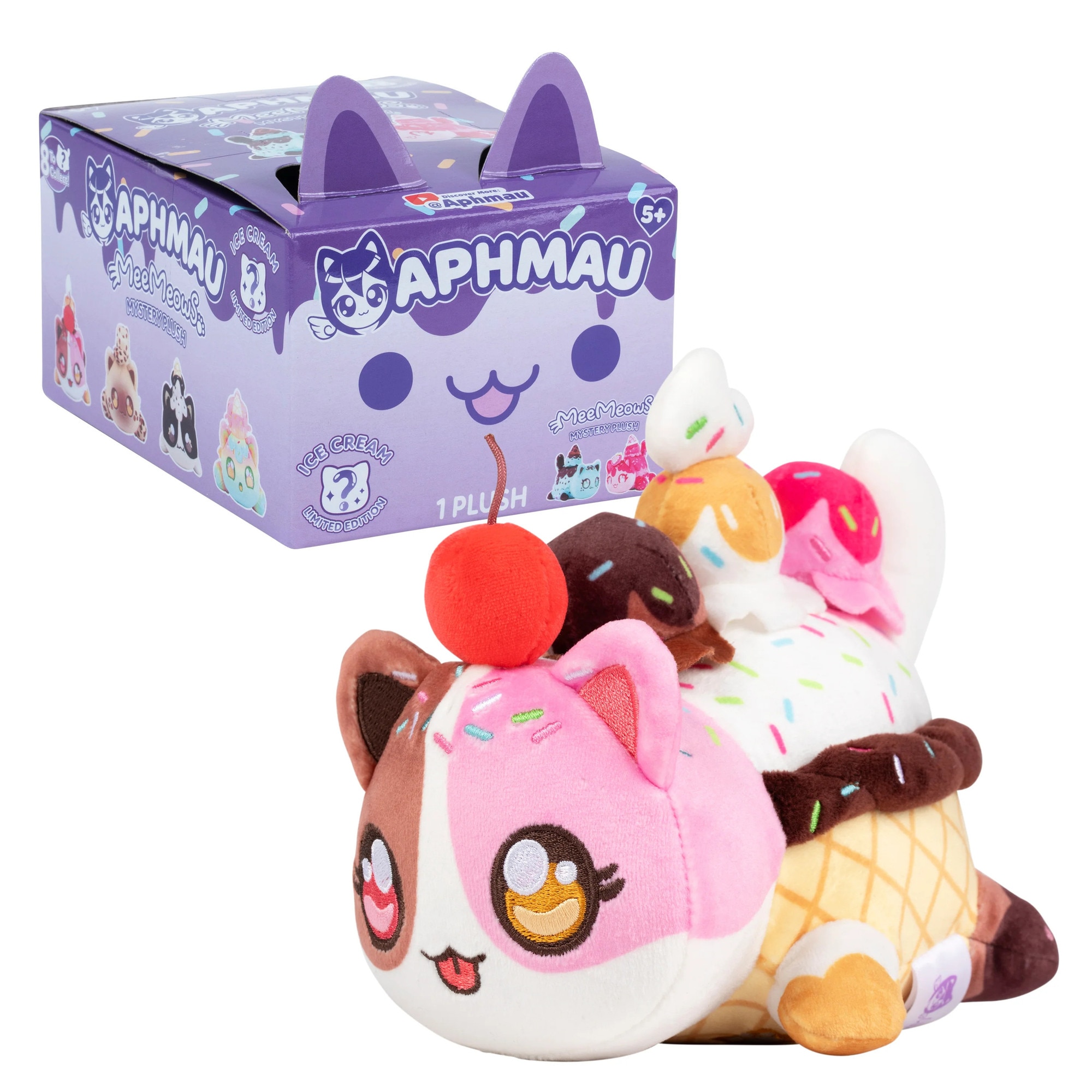 maumaumau様 Plus Aphmau 15 cm MeeMeow Mystery Plush Ice Cream Seria Inghetata