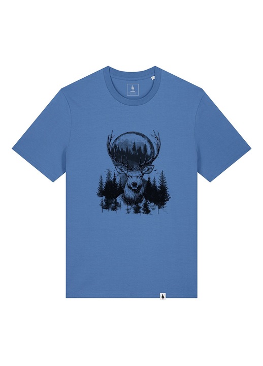 Tricou unisex, Sunset Stag, Albastru