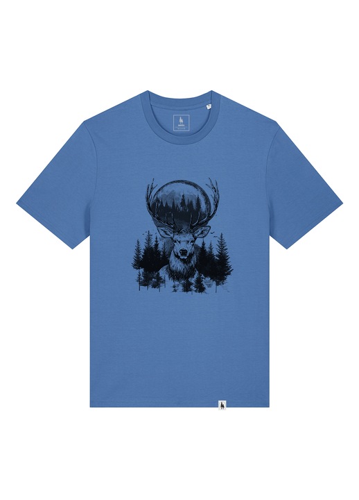 Tricou unisex, Sunset Stag, Albastru