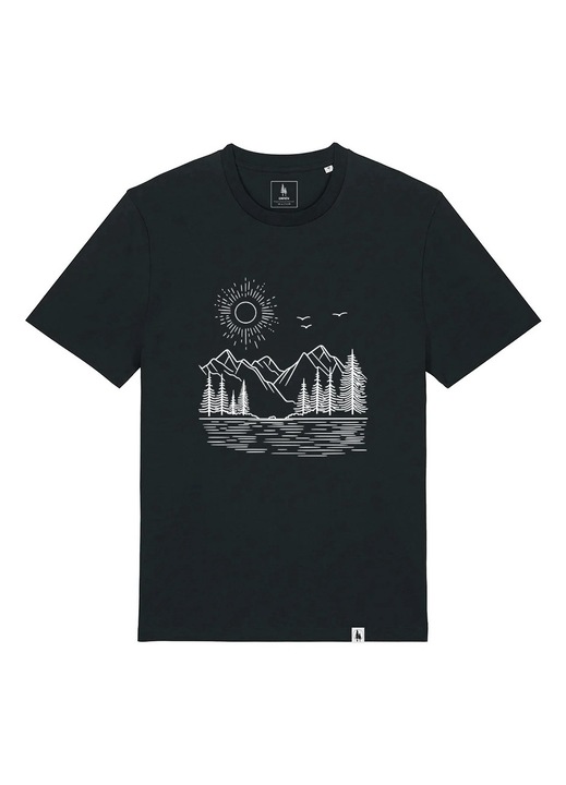 Tricou unisex, Peak of Peace, Negru