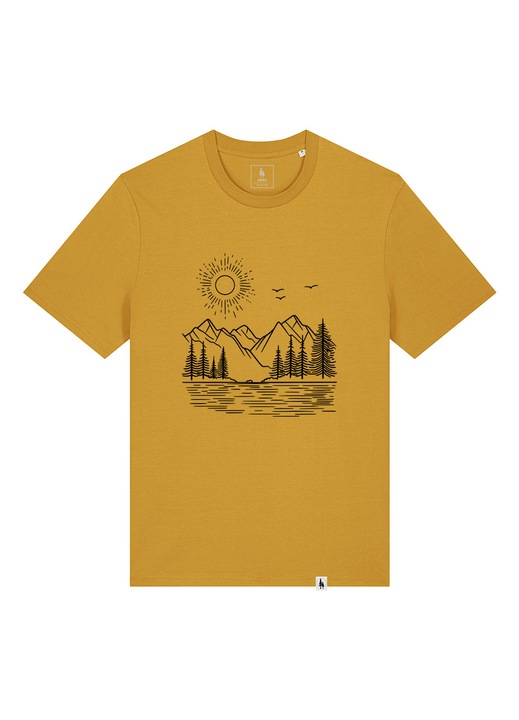 Tricou unisex, Peak of Peace, Galben inchis