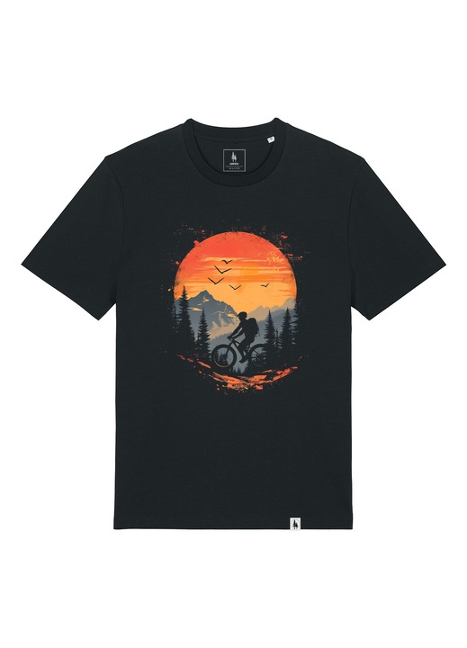 Tricou unisex, Wild Cycle, Negru