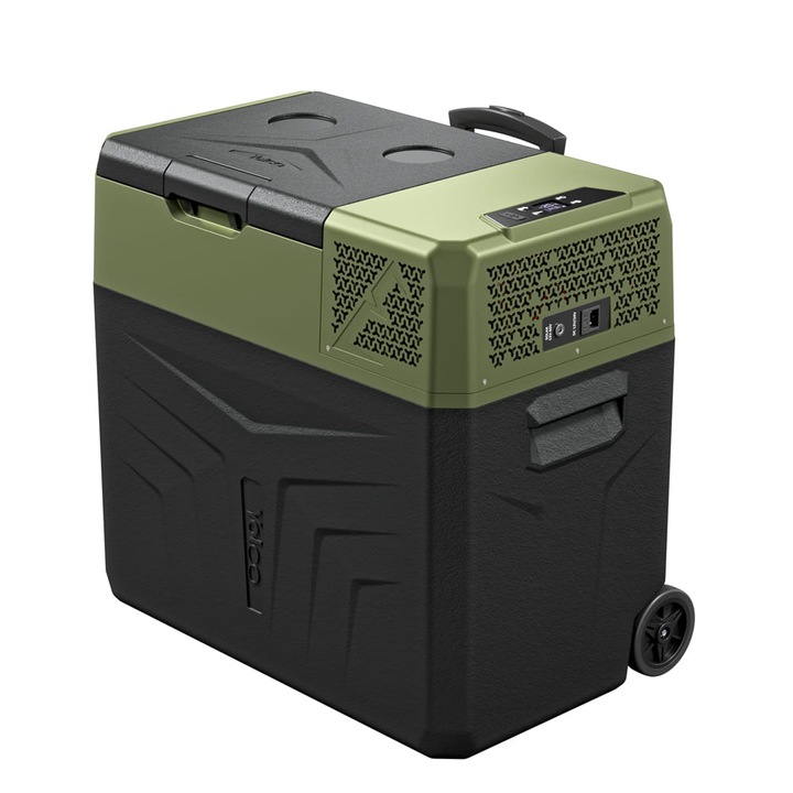 Frigider Auto cu compresor, Yolco BCX50 GREEN 47 L, 12V/24V 100-240V, Panou de control, Bluetooth, 60W, clasa D