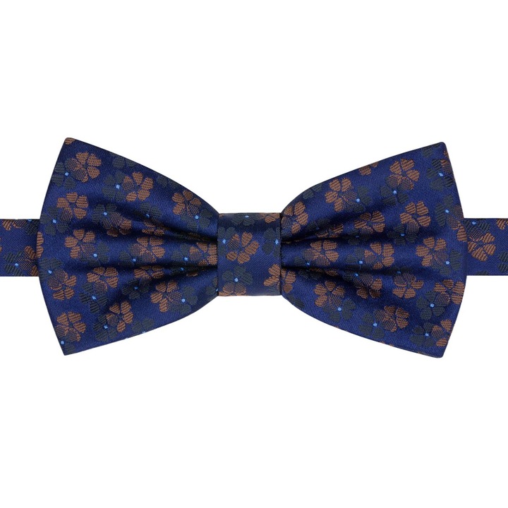 Papion barbati Pako Lorente, granat cu model floral, ajustabil, cutie neagra