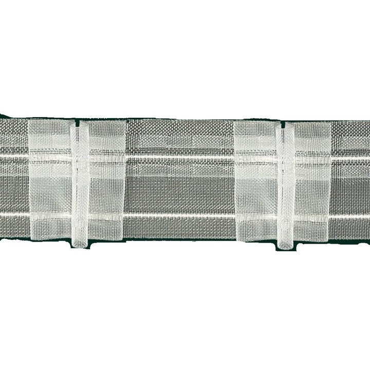 Tija de perdea R&E, 20408, transparenta, 50 mm, set 1:2,5, 3 pliuri, rola 100 metri, pentru perdele