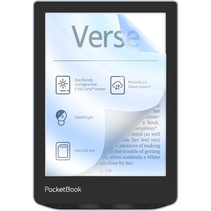 Силиконов филм Blue Guard COMANDO VisionProtect за PocketBook Verse (PB629), антирефлексен, анти-шок, устойчивост на надраскване, филтър против синя светлина, HD яснота, ултра тънък дизайн, перфектна съвместимост при допир, лесно приложение