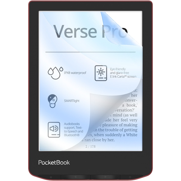 Силиконов филм Blue Guard COMANDO VisionProtect за PocketBook Verse Pro PB634, антирефлексен, анти-шок, устойчивост на надраскване, филтър против синя светлина, HD яснота, ултра тънък дизайн, перфектна съвместимост при допир, лесно приложение