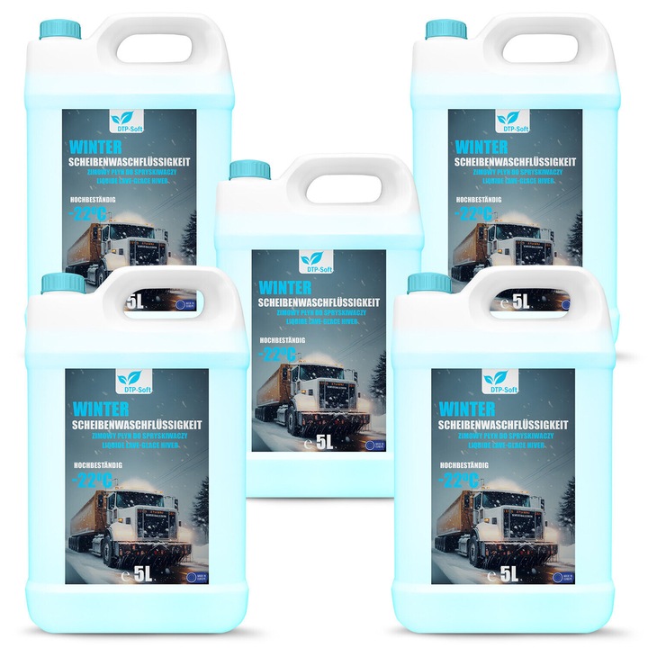 Lichid de parbriz, DTP-SOFT, protectie la inghet -20°C, 5 x 5L