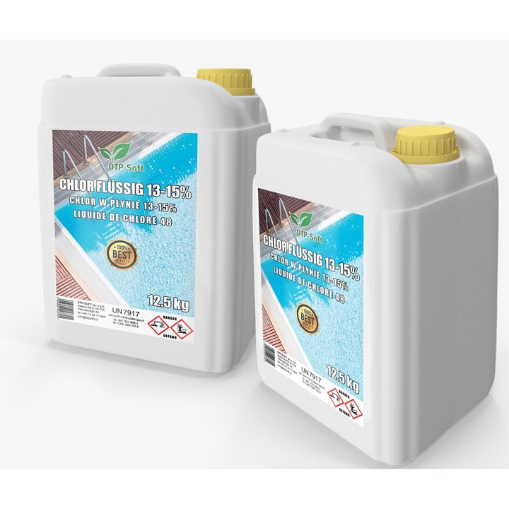 Clor lichid pentru piscina, DTP-SOFT, 2 x 12.5 kg
