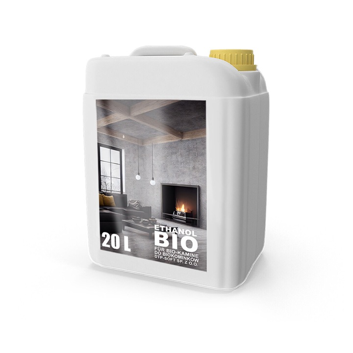 Combustibil bio DTP-SOFT, Bioetanol Premium, 20L, 100% pur, 5 kW