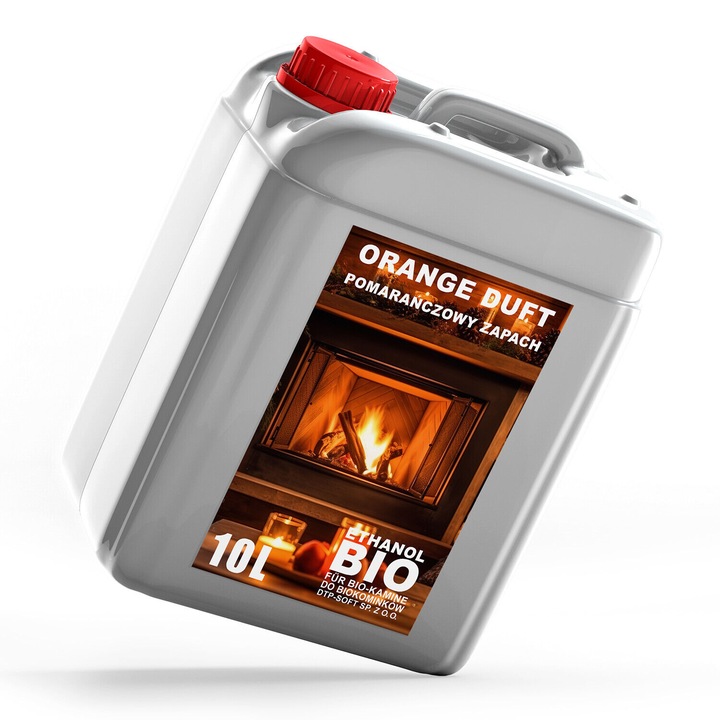 Bio Combustibil, bioetanol, parfum de portocale, pentru sobe si seminee, 10L