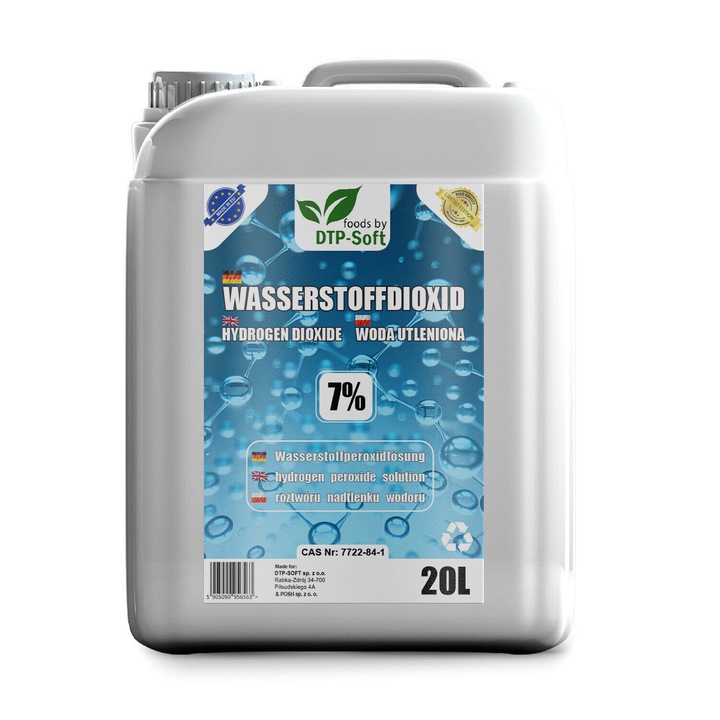 Apa oxigenata DTP-SOFT, Peroxid de hidrogen 7%, solutie dezinfectanta, 20L