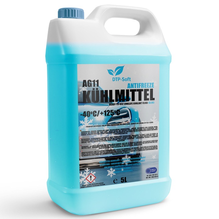 Antigel DTP-SOFT Blue AF11+, protecție -40C, 5L