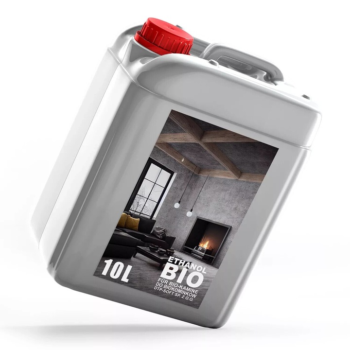 Bioetanol Premium DTP-SOFT, 10 L, pentru Sobe si Seminee