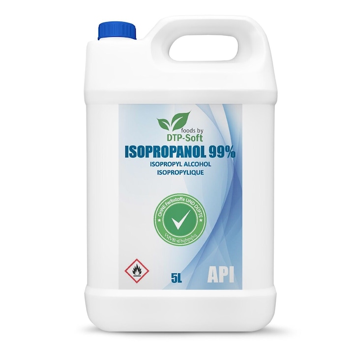 Alcool izopropilic IPA 99%, DTP-SOFT, curatare si dezinfectare, 5L